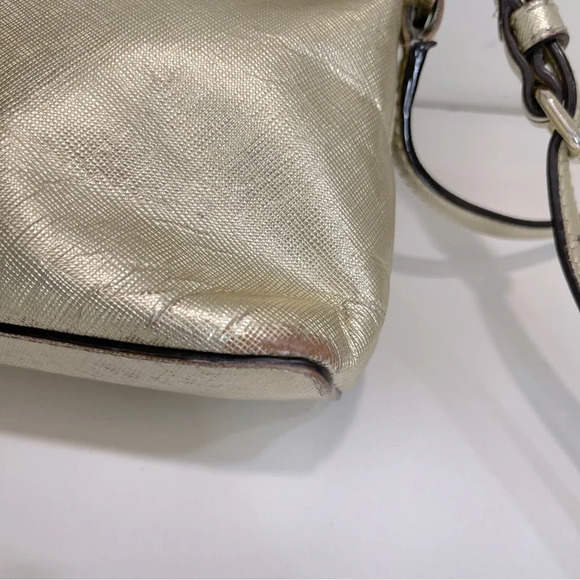 Kate Spade New York Crossbody Bag Gold & Metallic Leather - Picture 9 of 14